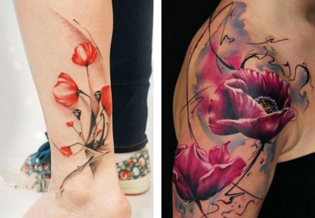 Какво означава татуировка с макови цветя?