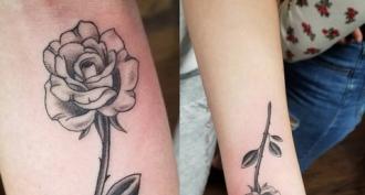 Apverstas rožių tatuiruotės reikšmė