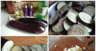 Sarımsakla marine edilmiş patlıcan: hızlı ve lezzetli