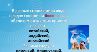 Обобщение на урока за развитие на речта „Международен ден на руския език“