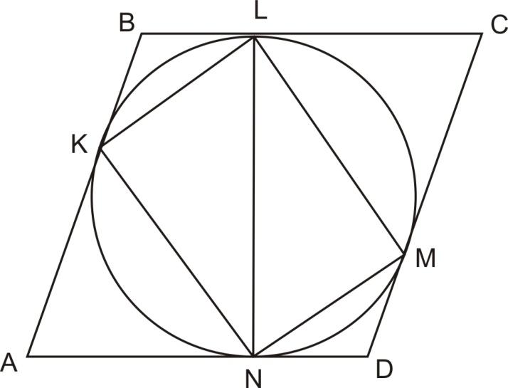 Около любого параллелограмма можно описать окружность. В параллелограмм вписана окружность. Параллелограмм описанныйй в окружность. Прямоугольник вписанный в окружность. Круг вписанный в параллелограмм.